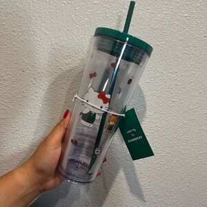 Starbucks Green Hello Kitty Tumbler